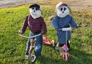 Kids on Bike Scarecrow